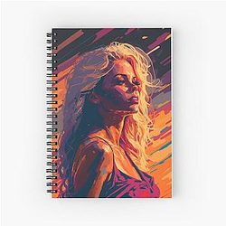 Pamela Anderson Abstract Painting Spiral Notebook