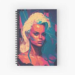 Pamela Anderson Abstract Painting Spiral Notebook