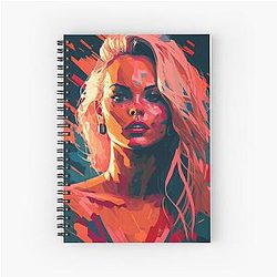Pamela Anderson Abstract Painting Spiral Notebook