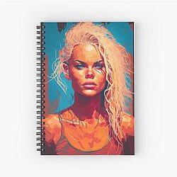 Pamela Anderson Abstract Painting Spiral Notebook
