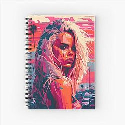 Pamela Anderson Abstract Painting Spiral Notebook