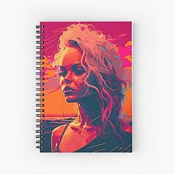 Pamela Anderson Abstract Painting Spiral Notebook