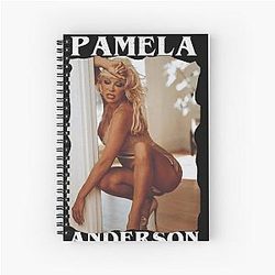 Pamela Anderson Seductive Lingerie Poster Spiral Notebook