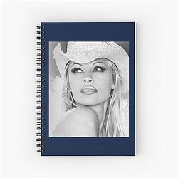 Pamela Anderson black and white actor Spiral Notebook