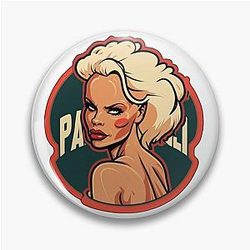 Pamela Anderson Cartoon Pin