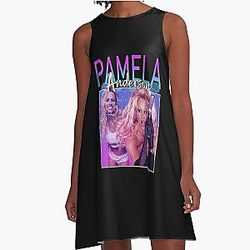 Pamela Anderson Retro 90s Aesthetic A Line Dress