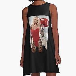 Tattooed Pamela Anderson A-Line Dress