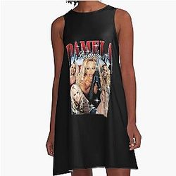 Pamela Anderson 90s Fan A-Line Dress