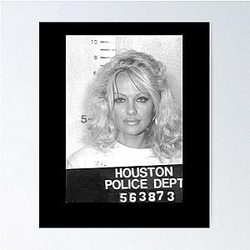 Pamela Anderson Mugshot - Baywatch Beaches - David Bowie Mugshot - Baywatch Poster