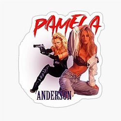 Pamela Anderson Retro Style Fan Art Sticker