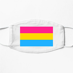 Pansexual Flag 1 Pansexual Flag Face Masks
