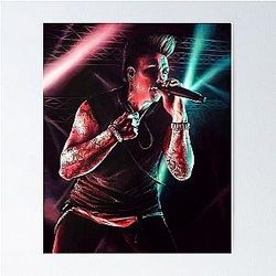 Jacoby Shaddix Papa Roach Fan Art Panic-Graphics Poster