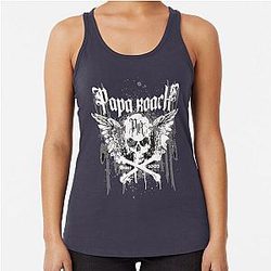 Pretty Rise In The Fandom  Papa Roach Cut Racerback Tank Top