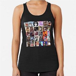 Pat Benatar Singles Covers Racerback Tank Top