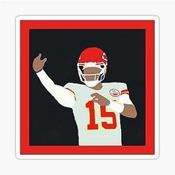 Patrick Mahomes Kansas City Football Minimalist Design Sticker