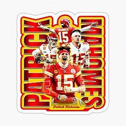 Patrick Mahomes Football Artwork Sticker