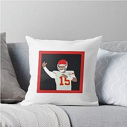 Patrick Mahomes Kansas City Football Throw Pillow
