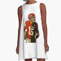 Patrick Mahomes Texas Tech University Football A-Line Dress