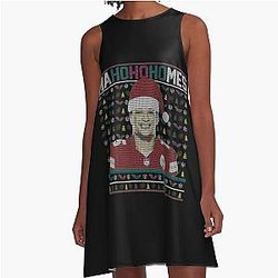 Patrick Mahomes Christmas T-Shirt A-Line Dress