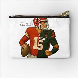 Patrick Mahomes Texas Tech Football Sticker Zipper Pouch