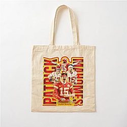 Patrick Mahomes Football Star Artwork Cotton Tote Bag
