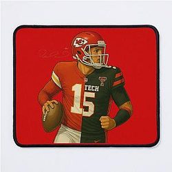 Patrick Mahomes Texas Tech Football Sticker Mousepad