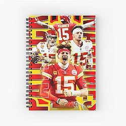 Patrick Mahomes Football Artwork Spiral Notebook