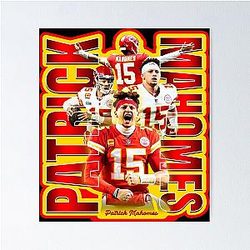 Patrick Mahomes Football Artwork Poster