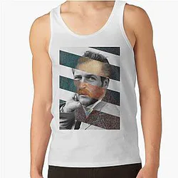 Van Gogh Self Portrait and Paul Newman Pop Retro Vintage Mashup Collage Tank Top