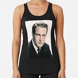 Paul Newman Art vintage D89 Racerback Tank Top