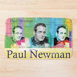 Portrait of Hollywood actor Paul Newman Bath Mats