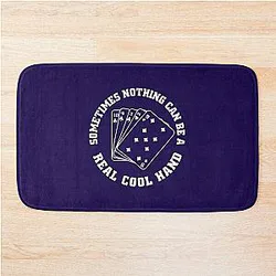 Cool Hand Luke Inspired Poker Player Bluffer Card Movie Buff Paul Newman Poker Bath Mat