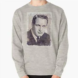 Paul Newman Art vintage watercolor D41 Pullover Sweatshirt