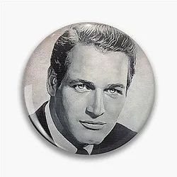 Paul Newman oil painting on D90 Pin