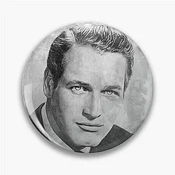 Paul Newman Art watercolor bw D42 Pin