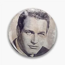 Paul Newman Art vintage watercolor Pin