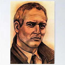 Paul Newman Celebrity Portrait Poster