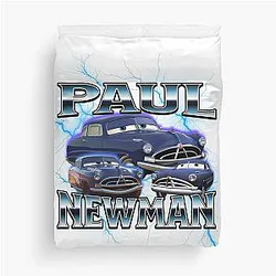 Paul Newman Cars 90s Bootleg Style Duvet Cover