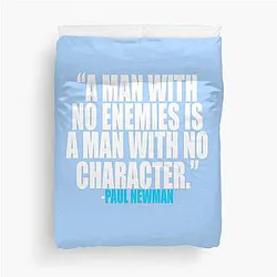 Paul Newman Enemy Duvet Cover