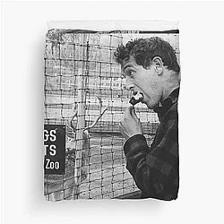 Paul Newman and Cat Duvet Cover