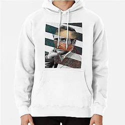 Van Gogh Self Portrait and Paul Newman Pop Vintage Mashup Collage Pullover Hoodie
