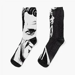 Paul Newman portrait drawing Socks