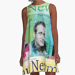 Portrait of Hollywood actor Paul Newman Dress