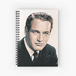 Paul Newman Art - vintage painting Spiral Notebook