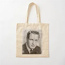 Paul Newman Art Watercolor Cotton Tote Bag