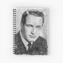 Paul Newman Art - watercolor - D42 Spiral Notebook