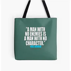 Paul Newman Enemies All Over Print Tote Bag