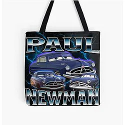 Paul Newman Cars All Over Print Tote Bag