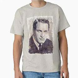 Paul Newman Art vintage watercolor D41 Classic T-Shirt
