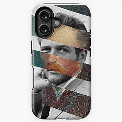 Vincent Van Gogh Self Portrait and Paul Newman Pop Retro Vintage Mashup Collage iPhone Case